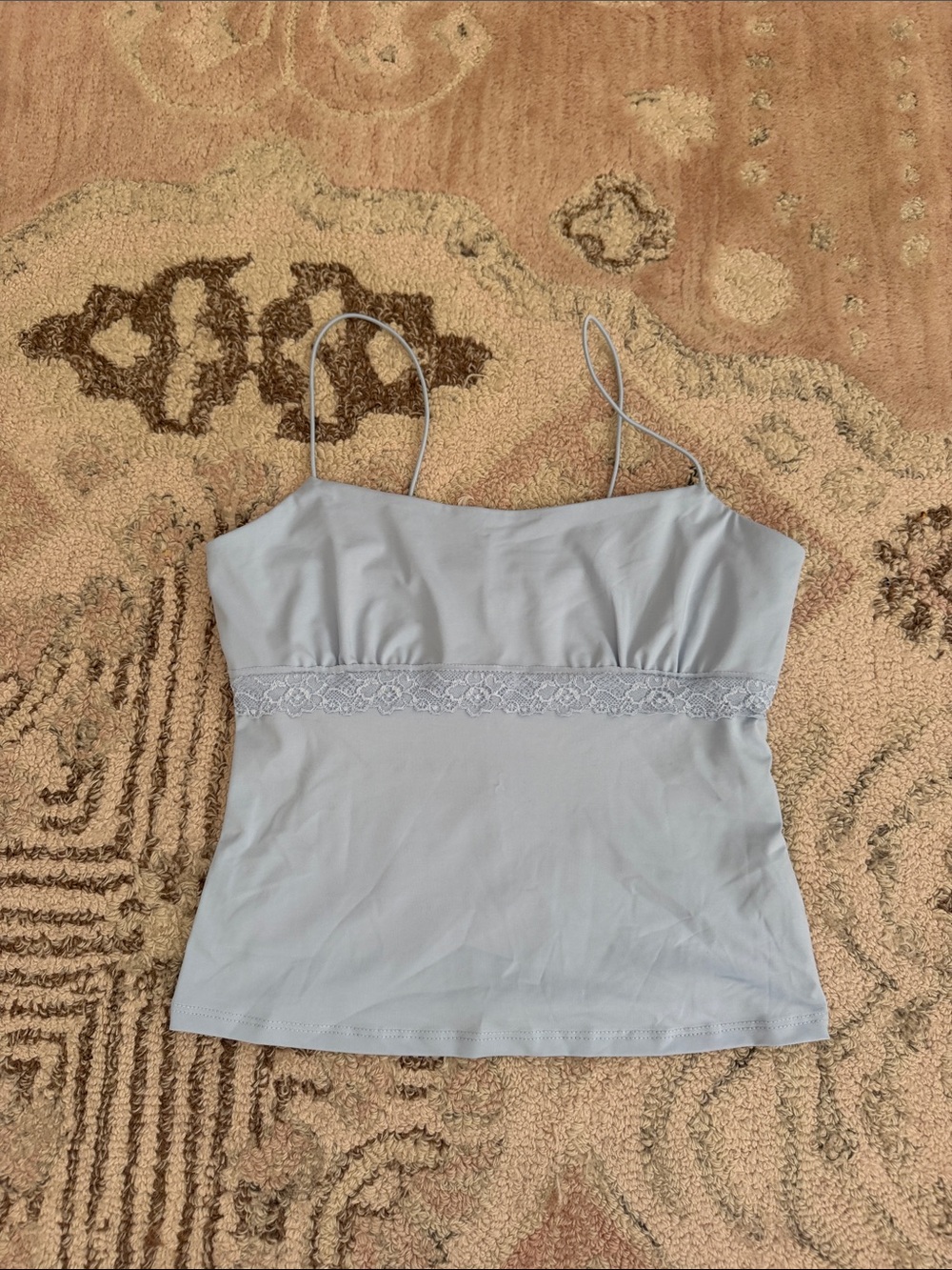 wild fable Light Gray Lace-Trim Camisole